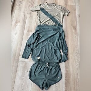 Tracksmith Men’s Cross Country Collection Running Kit (Large Tops & M Shorts)